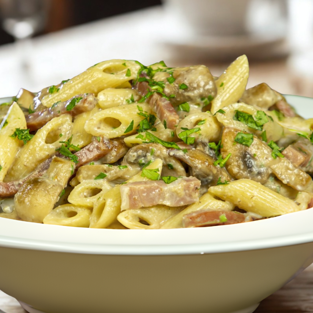47 Speck e funghi